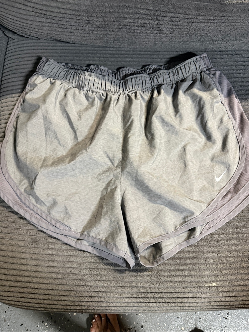 Nike Women's Heather Gray Athletic Running Shorts